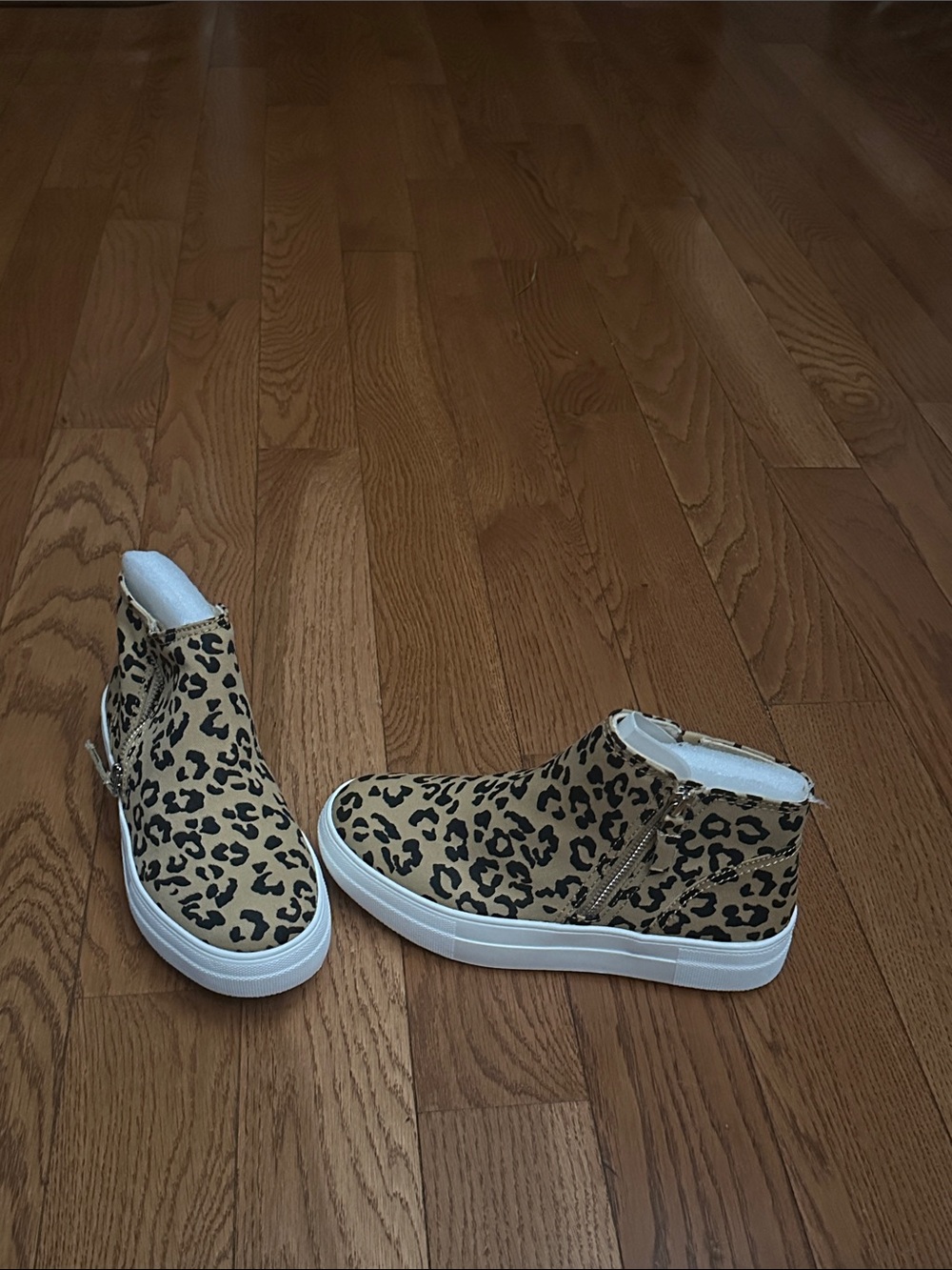 Leopard Print Slip-On Sneakers - Tan & Black